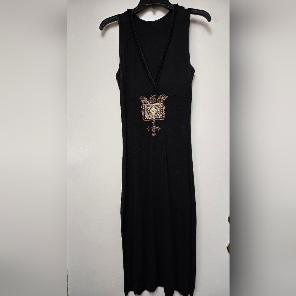 Unique Vintage Dare to Wear by Gabriela Black Midi Sweater Dress